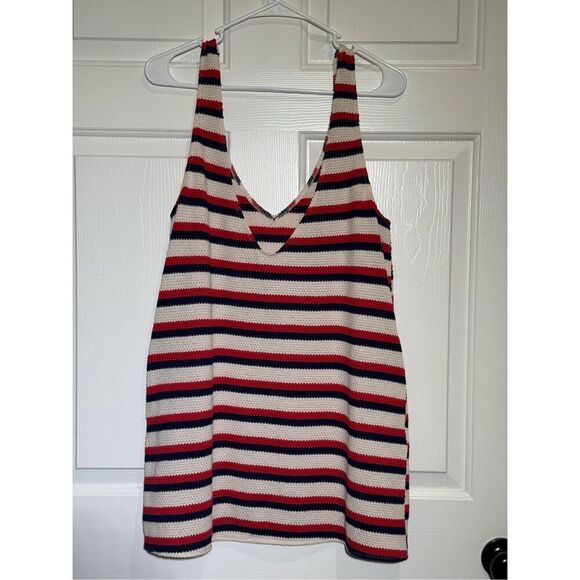 Show Me Your Mumu Patriot Red, White & Blue Striped Knit Teeny Dress Women's M - Picture 12 of 12